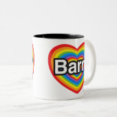 私はバリーを愛します。 私はバリー愛します。 ハート ツートーンマグカップ (正面右)