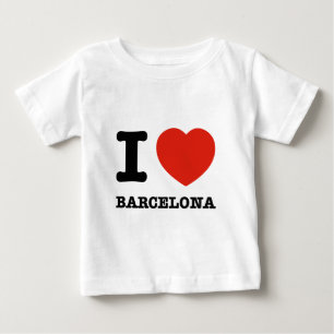 私はバルセロナを愛します ベビーTシャツ