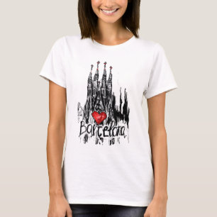 私はバルセロナを愛します Tシャツ
