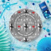 私はバレエのパターンが大好きだ。白バレエダンサー ペーパープレート (パーティー)