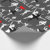 私はバレエのパターンが大好きだ。白バレエダンサー ラッピングペーパー (角)