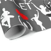 私はバレエのパターンが大好きだ。白バレエダンサー ラッピングペーパー (ロールコーナー)