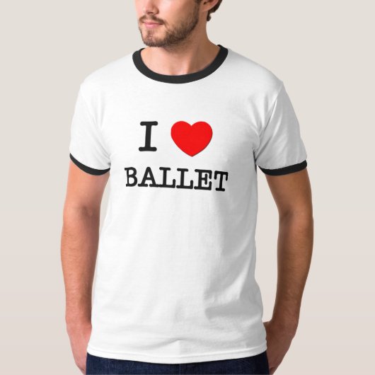 私はバレエを愛します Tシャツ (正面)