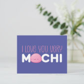 私はバレンタインのかわいいおもしろいもち大好き ポストカード (スタンド正面)