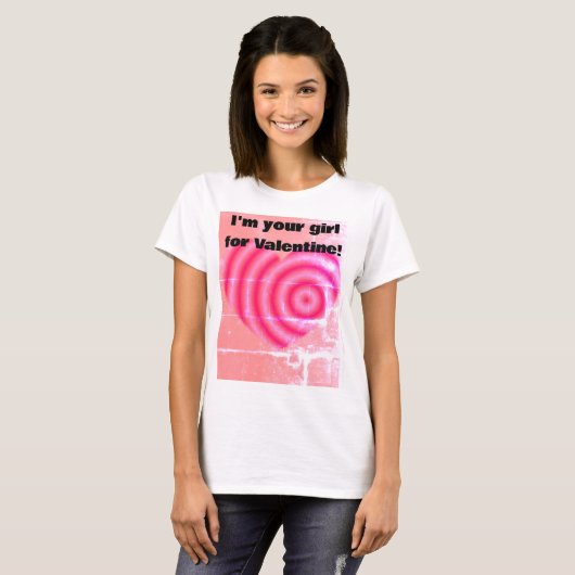 私はバレンタインのためのあなたの男だ Tシャツ (正面フル)