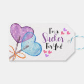 私はバレンタインのカードを吸う人だ ギフトタグ (正面(横))