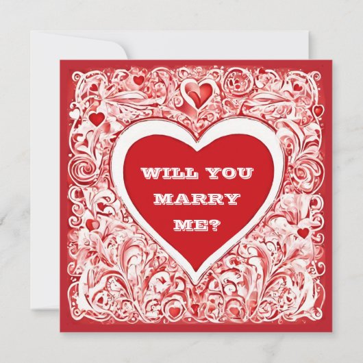 私はバレンタインのカードを私と結婚して欲しい (裏面)