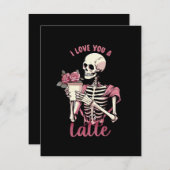 私はバレンタインのスケルトンがあなたを愛している エンクロージャーカード (正面/裏面)