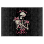 私はバレンタインのスケルトンがあなたを愛している カッティングボード (正面)