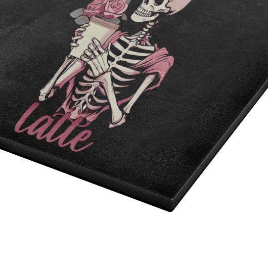 私はバレンタインのスケルトンがあなたを愛している カッティングボード (角)