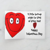 私はバレンタインの冗談カード楽しみます シーズンカード (内部)