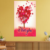 私はバレンタインの幸せな君が大好き キャンバスプリント (インサイチュ (リビング))