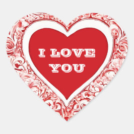 私はバレンタインを愛してい赤と白る ハートシール