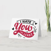 私はバレンタインデーおもしろいの中で一番嫌いだ シーズンカード (正面)