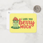私はバレンタインデーおもしろいを愛するベリー ノートカード (正面/裏面インサイチュ)