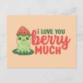 私はバレンタインデーおもしろいを愛するベリー ポストカード (正面)