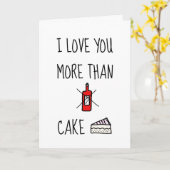 私はバレンタインデーおもしろいカードよりも愛している カード (黄色い花)