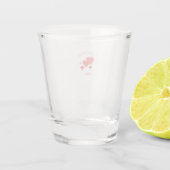 私はバレンタインデーおもしろい引用文を許容する ショットグラス (裏面)