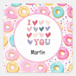 私はバレンタインデーのためにあなたを愛している スクエアシール