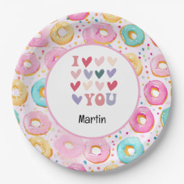 私はバレンタインデーのためにあなたを愛している ペーパープレート