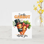 私はバレンタインデーのカードについて本当にニンジン カード (黄色い花)