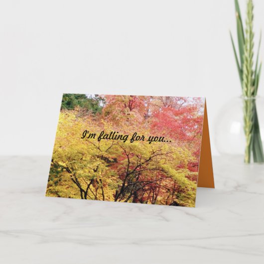 私はバレンタインデーのカードのために落ちる シーズンカード (正面)