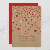 私はバレンタインデーのカードをハートで愛している シーズンカード (正面/裏面)