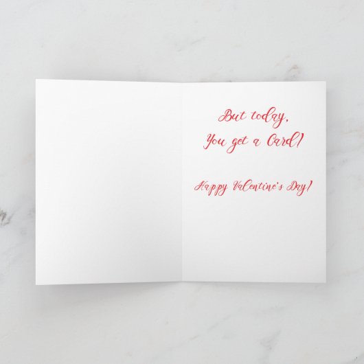 私はバレンタインデーのカードを毎日あなたを愛している シーズンカード (内部)