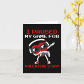 私はバレンタインデーのゲームを一時停止ハートボーイズGir カード (黄色い花)