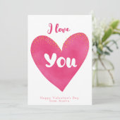 私はバレンタインデーのピンクと黄金のハートが大好き シーズンカード (スタンド正面)