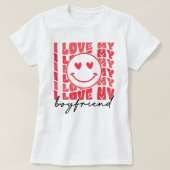 私はバレンタインデーのボーイフレンドTシャツが大好き Tシャツ (デザイン正面)