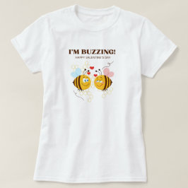 私はバレンタインデーのミツバチをブーンと鳴らす Tシャツ