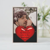 私はバレンタインデーの人生であなたを愛してきた サンキューカード (スタンド正面)