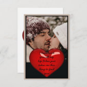 私はバレンタインデーの人生であなたを愛してきた サンキューカード (正面/裏面)