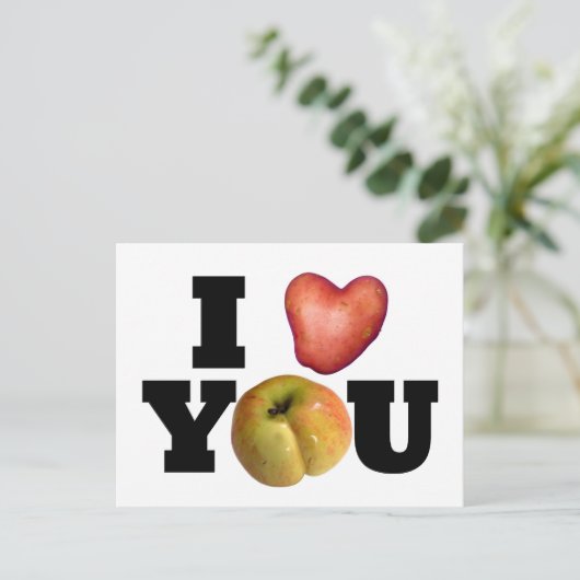 私はバレンタインデーの郵便はがき1愛します シーズンポストカード (スタンド正面)