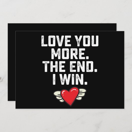 私はバレンタインデーを勝ち取る最後にあなたを愛する 招待状 (正面/裏面)