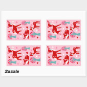 私はバレンタインデーを愛する 長方形シール (シート)