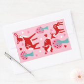 私はバレンタインデーを愛する 長方形シール (封筒)