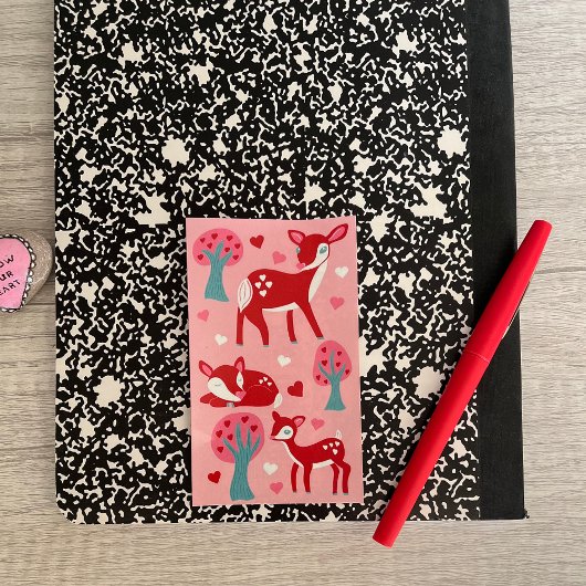 私はバレンタインデーを愛する 長方形シール