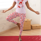 私はバレンタインデーを愛パターン（の模様が）あるす レギンス