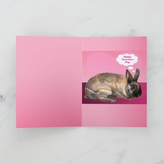 私はバレンタインデー2バニーウサギが大好き シーズンカード (内部)