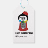 私はバレンタインデー、男の子のバレンタインを噛む ギフトタグ (正面)