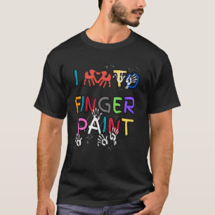 私はバレンタ絵を描ンでおもしろいす指が好き Tシャツ