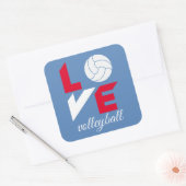 私はバレーボールが大好き スクエアシール (封筒)