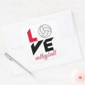 私はバレーボールが大好き スクエアシール (封筒)