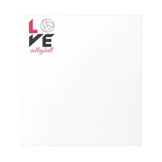 私はバレーボールが大好き ノートパッド (正面)