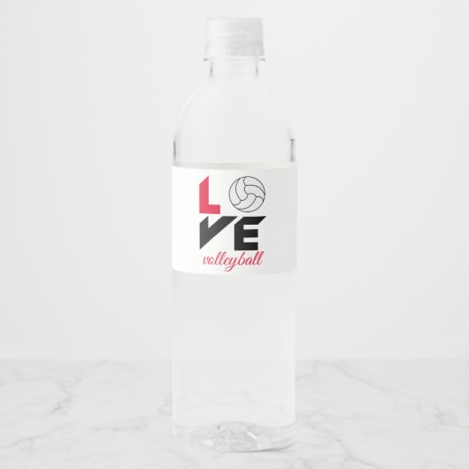 私はバレーボールが大好き ペットボトルラベル (正面)