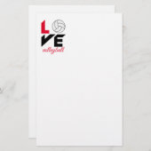 私はバレーボールが大好き 便箋 (正面/裏面)