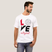 私はバレーボールが大好き Tシャツ (正面フル)