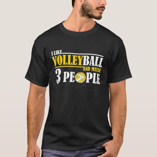 私はバレーボールが好きで、3人くらいかな Tシャツ (正面)